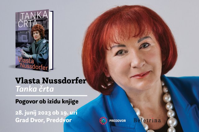 Naslovnica: Pogovor ob izidu knjige Tanka črta Vlaste Nussdorfer
