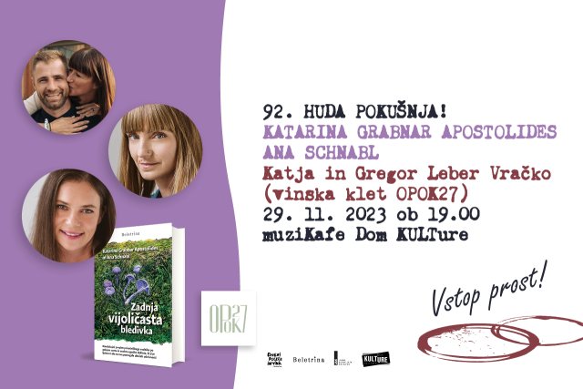 Naslovnica: 92. Huda pokušnja! v znamenju dobre literature in izbranega vina