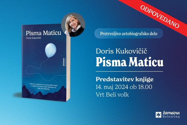 Naslovnica: Predstavitev knjige Pisma Maticu Doris Kukovičič