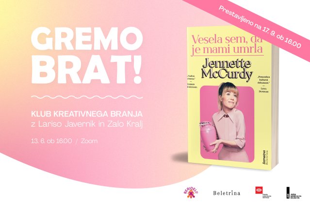 Naslovnica: GREMO BRAT! Klub kreativnega branja z Lariso Javernik in Zalo Kralj