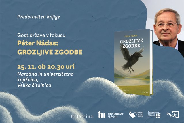 Naslovnica: Predstavitev knjige Pétra Nádasa: Grozljive zgodbe