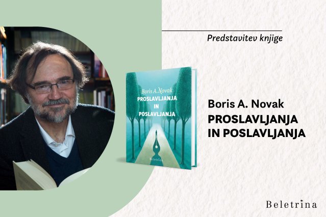 Naslovnica: Predstavitev zbirke esejev Proslavljanja in poslavljanja Borisa A. Novaka