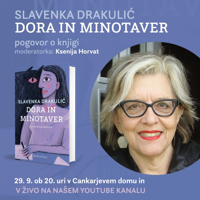 Naslovnica: Vabljeni na pogovor s Slavenko Drakulić v Klub Cankarjevega doma