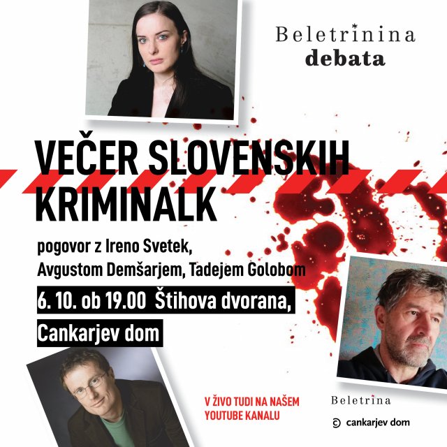 Naslovnica: Beletrinina debata: večer slovenskih kriminalk