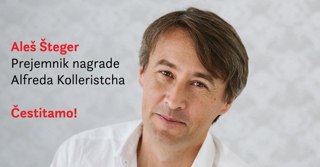 Naslovnica: Programski direktor Beletrine Aleš Šteger je prejemnik literarne nagrade Alfreda Kolleritscha za leto 2021
