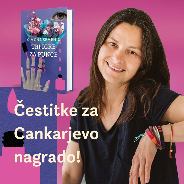 Naslovnica: Simona Semenič je prejemnica Cankarjeve nagrade