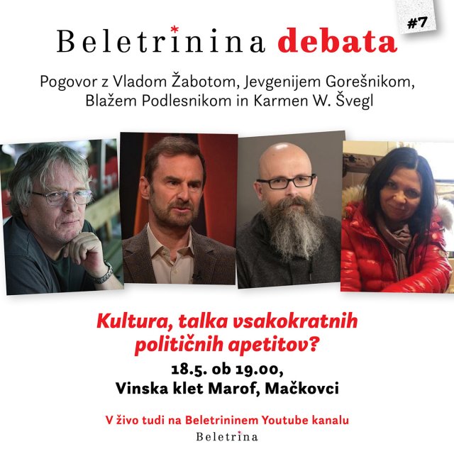 Naslovnica: Beletrinina debata: Kultura, talka vsakokratnih političnih apetitov?
