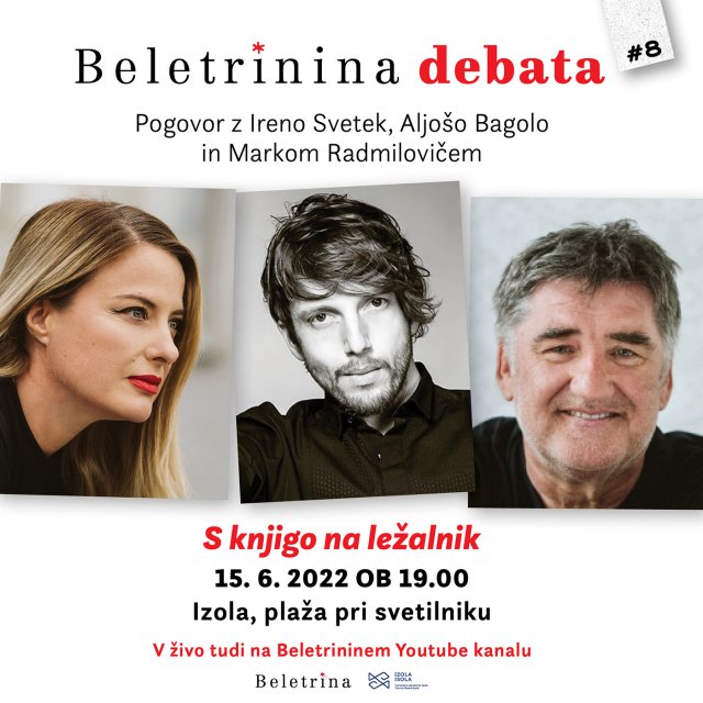Naslovnica: Beletrinina debata: S knjigo na ležalnik