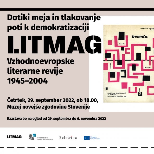Naslovnica: Vabilo na razstavo Dotiki meja in tlakovanje poti k demokratizaciji