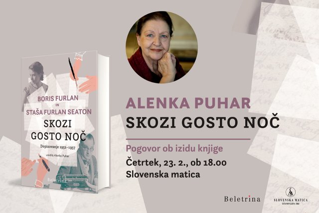 Naslovnica: Pogovor z Alenko Puhar ob izidu knjige Skozi gosto noč
