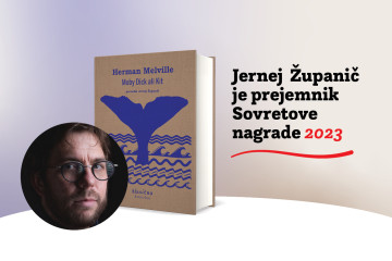 Naslovnica: Jerneju Županiču Sovretova nagrada 2023 za prevod romana Moby Dick ali Kit
