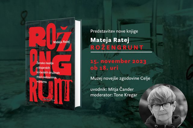 Naslovnica: Predstavitev knjige Mateje Ratej Rožengrunt
