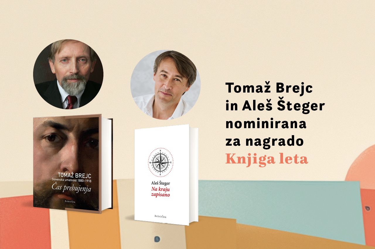Naslovnica: Aleš Šteger in Tomaž Brejc nominirana za nagrado Knjiga leta