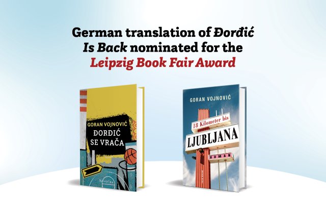 Naslovnica: Detlef Olof's translation of Đorđić Is Back is in the running for the Leipzig Book Fair Award