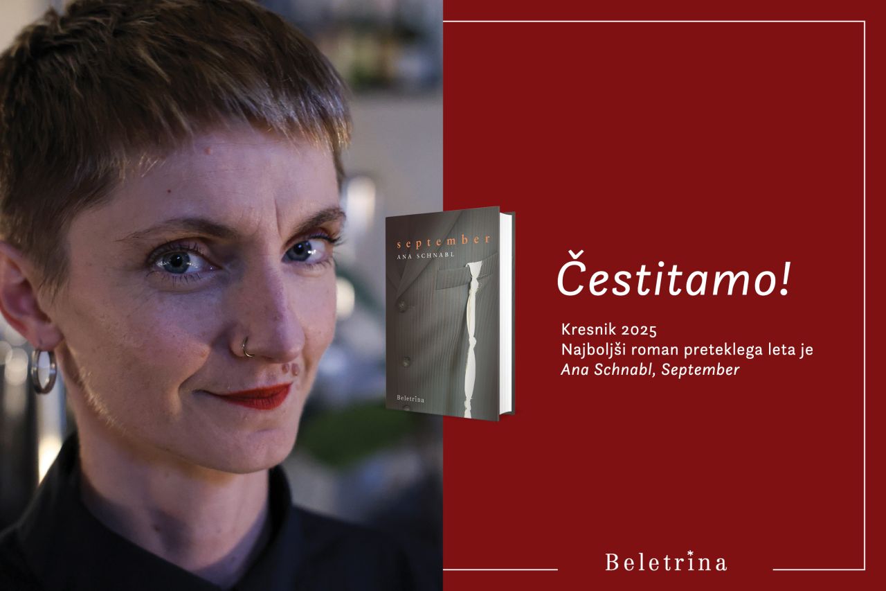 Naslovnica: Ana Schnabl je za roman September prejela kresnika