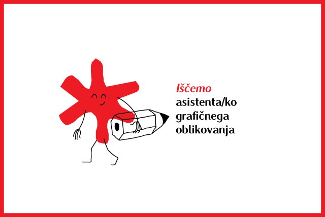 Naslovnica: Iščemo asistenta/ko grafičnega oblikovanja